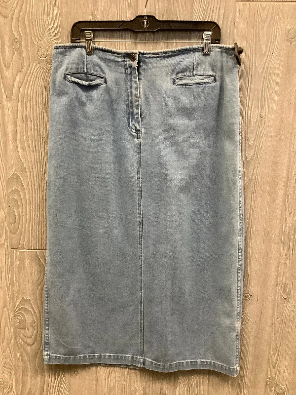 Skirt Maxi By Christopher And Banks In Blue Denim, Size: 12