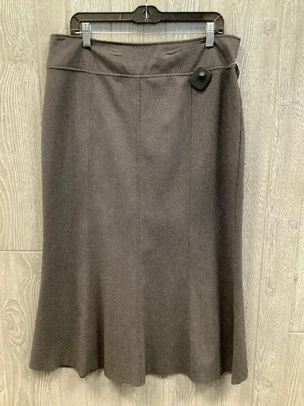 Skirt Maxi By Dressbarn In Grey, Size: 14