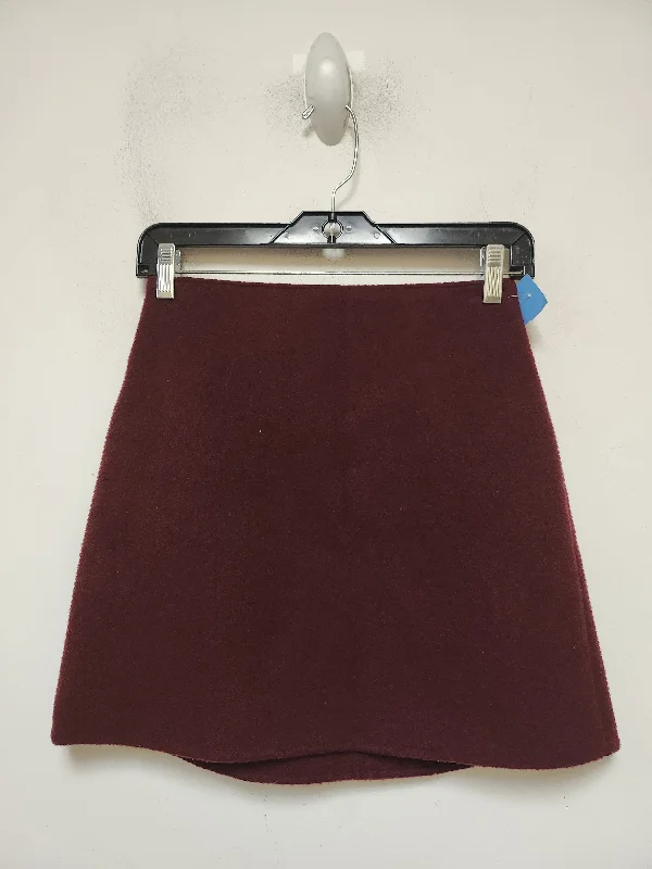 Skirt Mini & Short By Club Monaco In Maroon, Size: 0