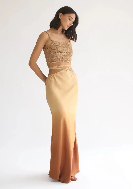 YARA MAXI SKIRT - INCA GOLD OMBRE